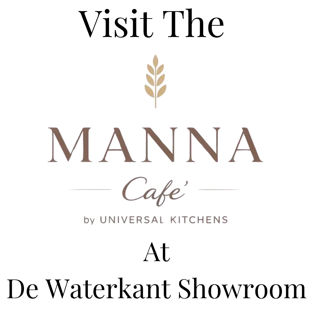 The image provided is the logo for "MANNA Café' by UNIVERSAL KITCHENS".